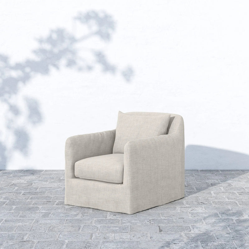 Dade Outdoor Swivel Chair - Stone Grey | shipping 5/27/2025