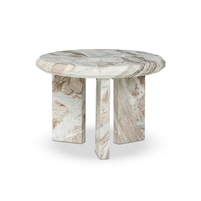 Dakota Creamy Taupe Marble Solid Nesting Coffee Table