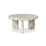 Dakota Creamy Taupe Marble Solid Nesting Coffee Table