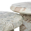 Dakota Creamy Taupe Marble Solid Nesting Coffee Table