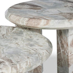 Dakota Creamy Taupe Marble Solid Nesting Coffee Table