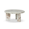 Dakota Creamy Taupe Marble Solid Nesting Coffee Table