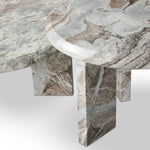 Dakota Creamy Taupe Marble Solid Nesting Coffee Table