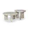 Dakota Creamy Taupe Marble Solid Nesting Coffee Table