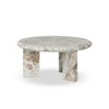 Dakota Creamy Taupe Marble Solid Nesting Coffee Table