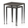 Dalston Antique Nickel Nesting End Table | ready to ship!