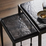 Dexter Smoked Black Cast Glass Nesting Tables | ready to ship!