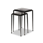 Dexter Smoked Black Cast Glass Nesting Tables | ready to ship!