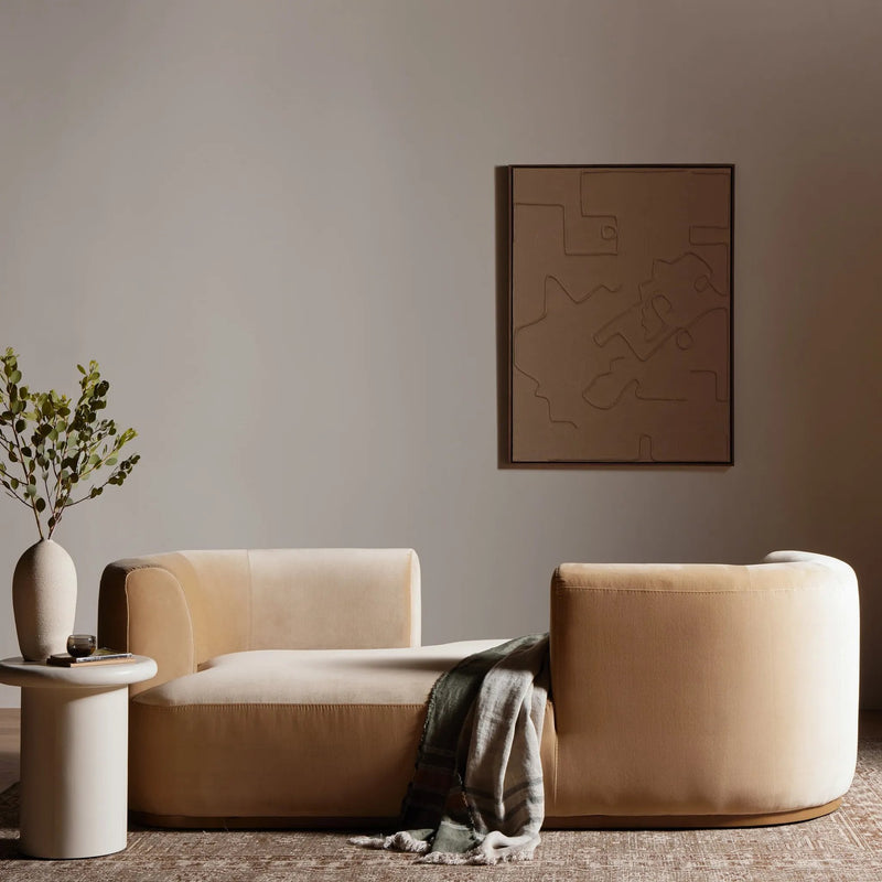 Deandra Surrey Camel Tete A Tete Chaise | shipping 07/01/2025