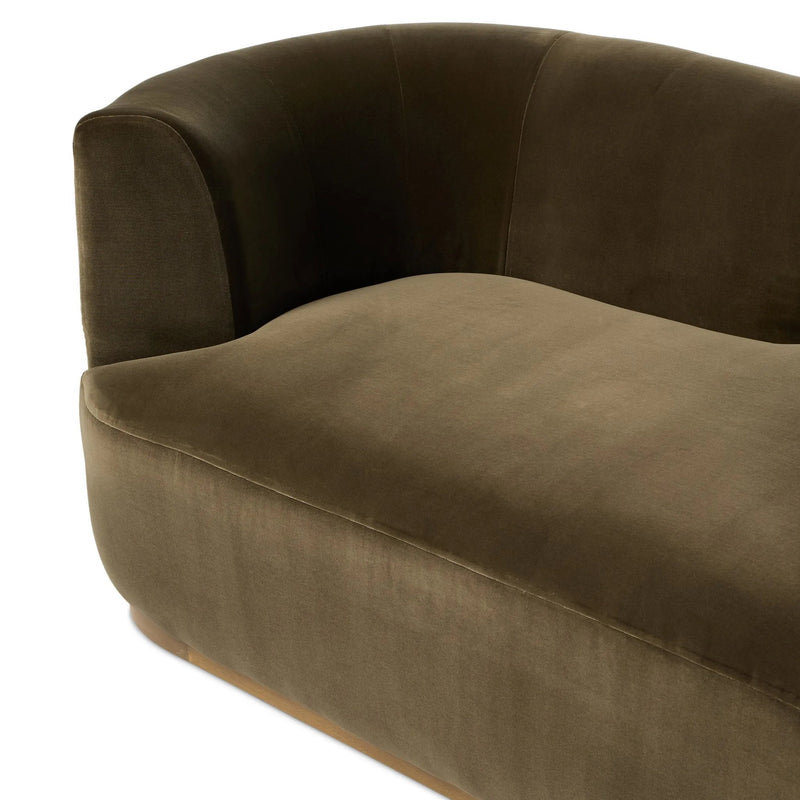 Deandra Surrey Olive Tete A Tete Chaise | ready to ship!