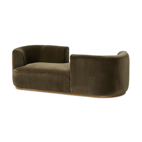 Deandra Surrey Olive Tete A Tete Chaise | ready to ship!