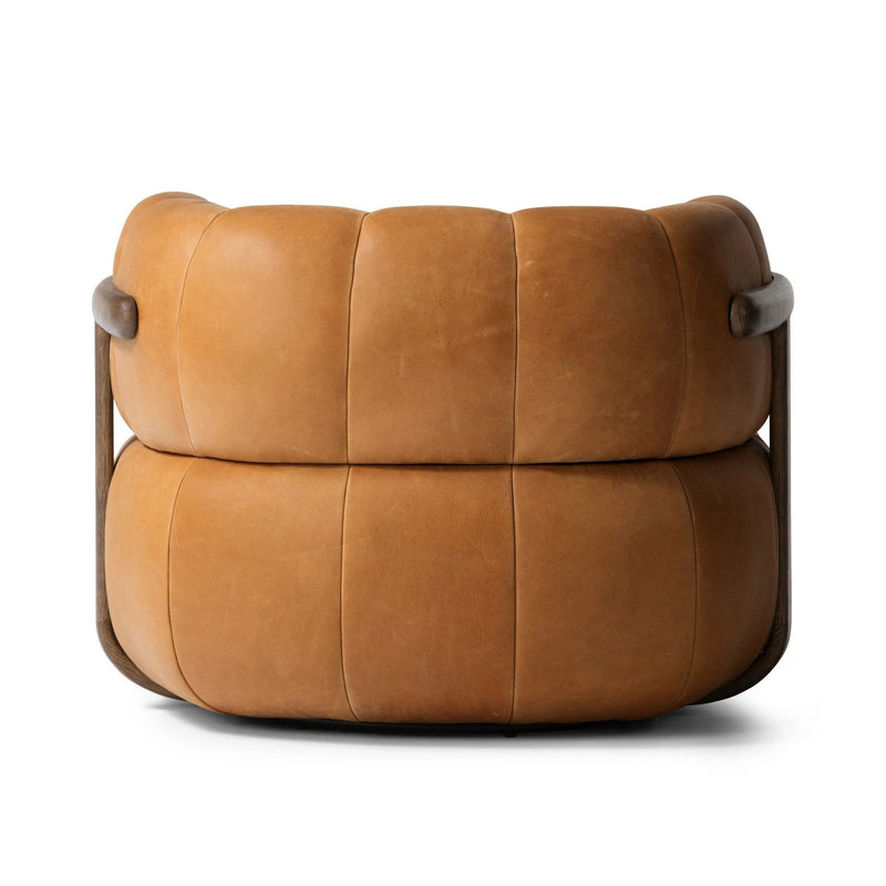 Doss Terra Brown Oak Accent Swivel Chair | shipping 6/19/2025