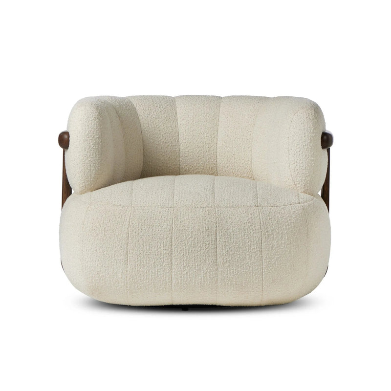 Doss Terra Brown Oak Accent Swivel Chair | shipping 6/19/2025