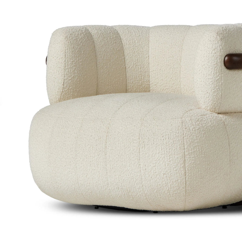 Doss Terra Brown Oak Accent Swivel Chair | shipping 6/19/2025
