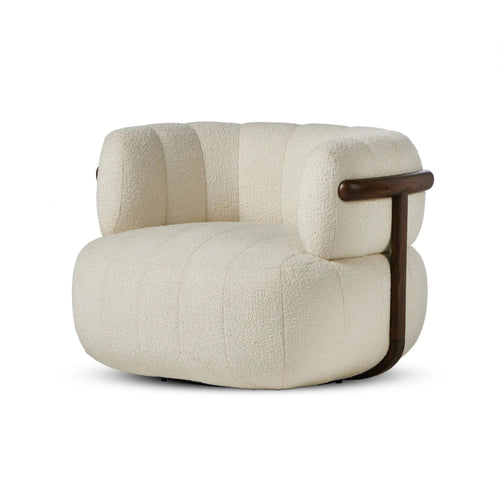 Doss Terra Brown Oak Accent Swivel Chair | shipping 6/19/2025