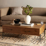 Eaton Amber Oak Resin Coffee Table | shipping 6/3/2025