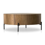 Eaton Amber Oak Drum Coffee Table | shipping 6/16/2025