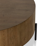 Eaton Amber Oak Drum Coffee Table | shipping 6/16/2025