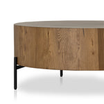 Eaton Amber Oak Drum Coffee Table | shipping 6/16/2025