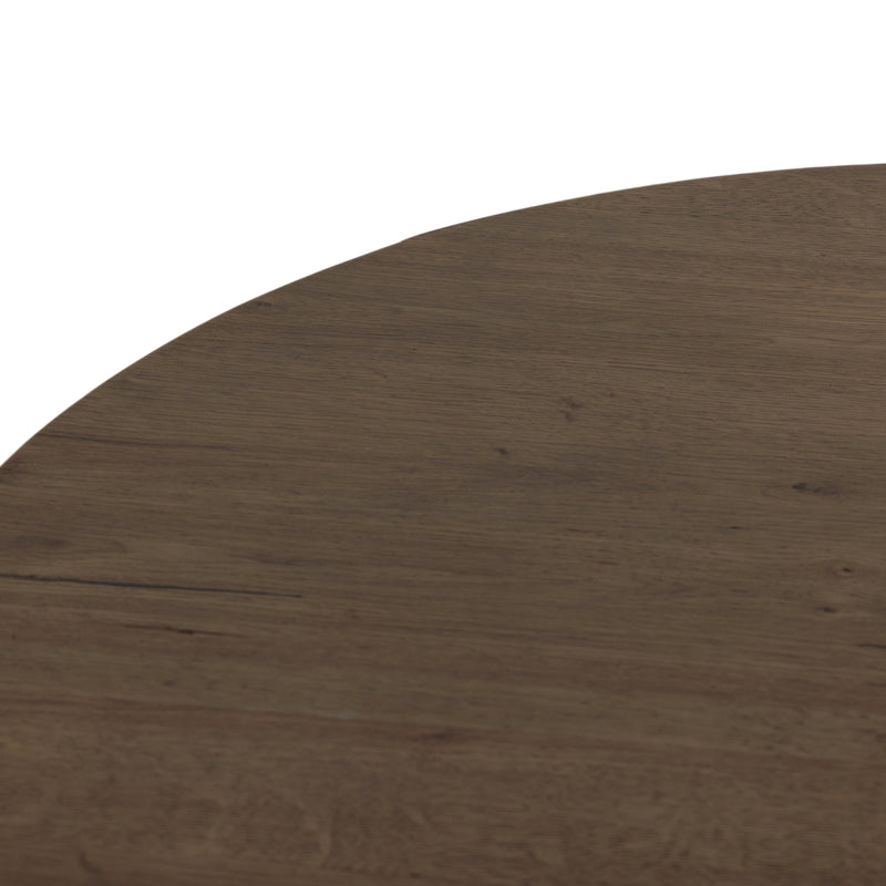 Eaton Amber Oak Drum Coffee Table | shipping 6/16/2025