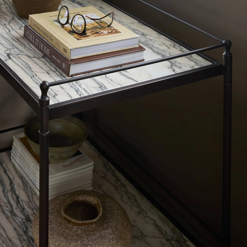 Eisen Wavy White Marble Nightstand | shipping 7/20/2025