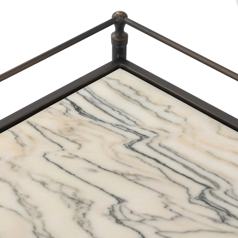 Eisen Wavy White Marble Nightstand | shipping 7/20/2025