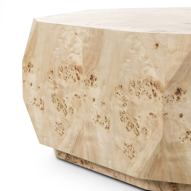 Elena Light Burl Coffee Table | shipping 6/3/2025