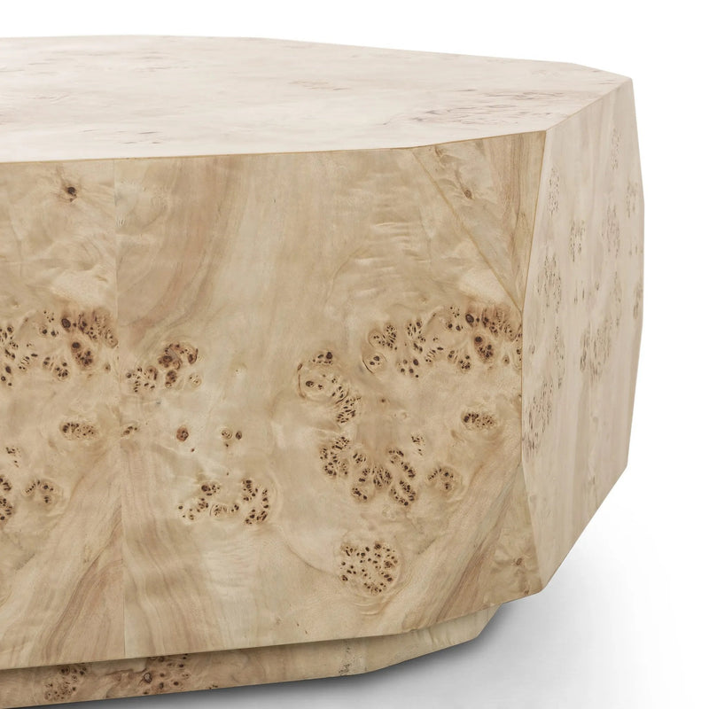 Elena Light Burl Coffee Table | shipping 6/3/2025