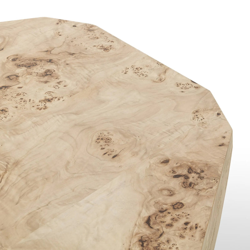 Elena Light Burl Coffee Table | shipping 6/3/2025