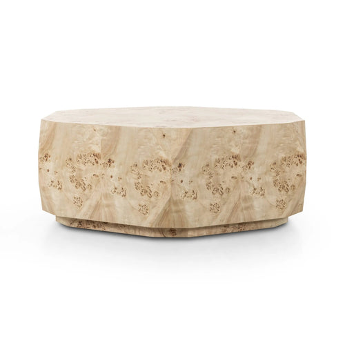 Elena Light Burl Coffee Table | shipping 6/3/2025