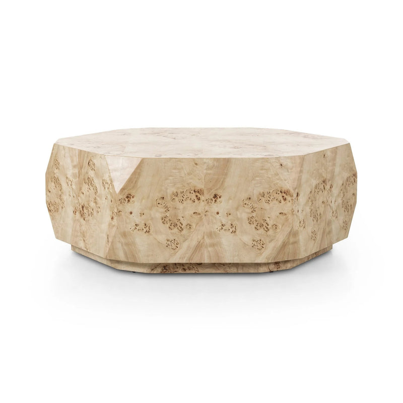 Elena Light Burl Coffee Table | shipping 6/3/2025