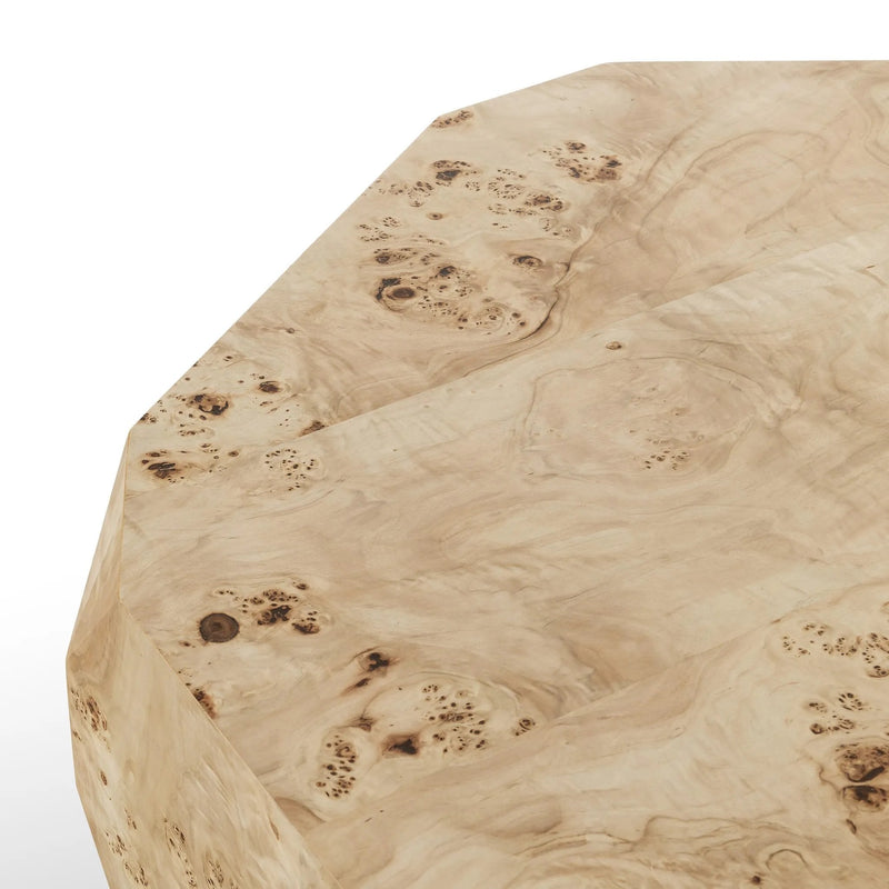 Elena Light Burl Coffee Table | shipping 6/3/2025