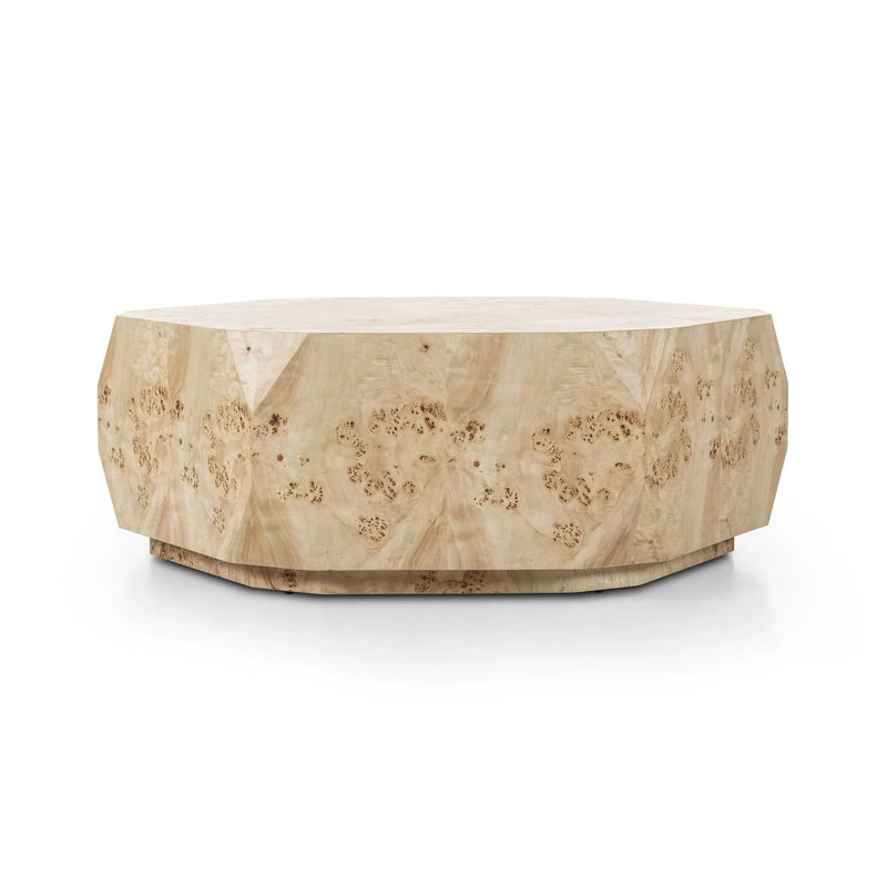 Elena Light Burl Coffee Table | shipping 6/3/2025