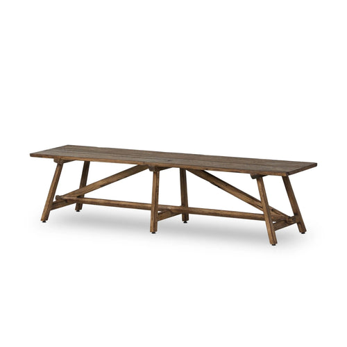 Elio Burnt Bleached Oak Accent Bench | shipping 8/5/2025