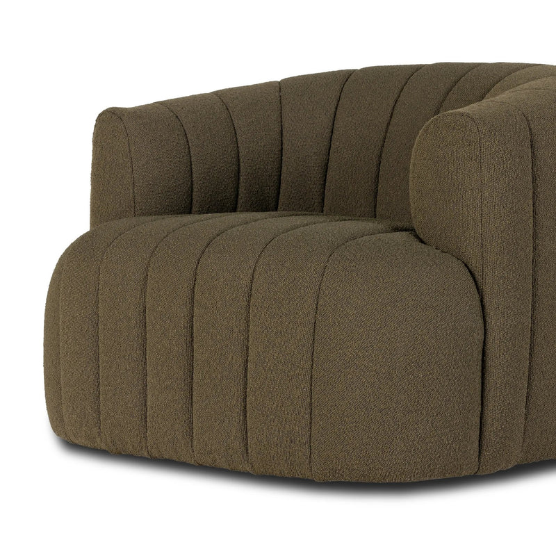 Elliana FIQA Boucle Olive Swivel Chair | ready to ship!
