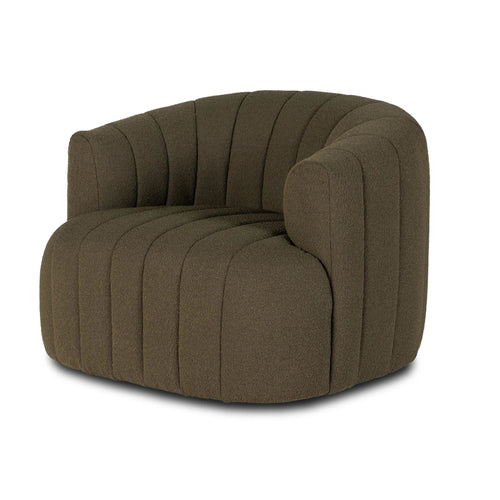 Elliana FIQA Boucle Olive Swivel Chair | ready to ship!