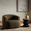 Elliana FIQA Boucle Olive Swivel Chair | ready to ship!