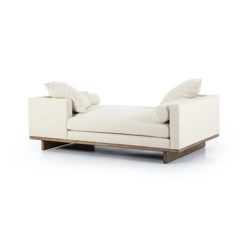 Everly Irving Taupe Tete A Tete Chaise | ready to ship!