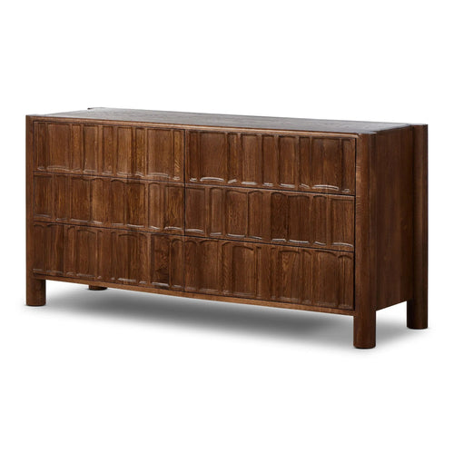 Ezri Cocoa Oak 6 Drawer Dresser | ready to ship!