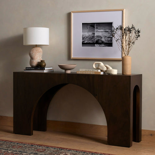 Fausto Smoked Guanacaste Console Table | shipping 6/24/2025