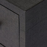 Fiona Black Raffia Nightstand | shipping 08/25/2025