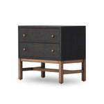 Fiona Black Raffia Nightstand | shipping 08/25/2025