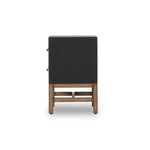 Fiona Black Raffia Nightstand | shipping 08/25/2025