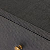 Fiona Black Raffia Nightstand | shipping 08/25/2025