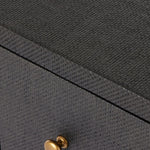 Fiona Black Raffia Nightstand | shipping 08/25/2025