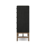 Fiona Black Raffia Tall Dresser | shipping 10/9/2025