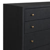 Fiona Black Raffia Tall Dresser | shipping 10/9/2025