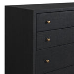 Fiona Black Raffia Tall Dresser | shipping 10/9/2025