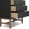 Fiona Black Raffia Tall Dresser | shipping 10/9/2025