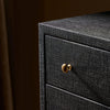 Fiona Black Raffia Tall Dresser | shipping 10/9/2025